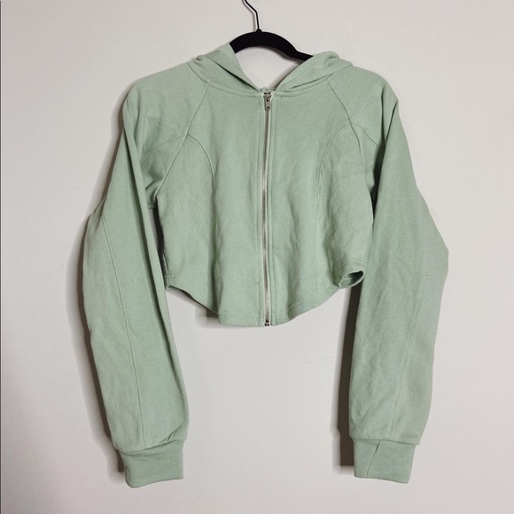 Tops - BNWT sage green zip up